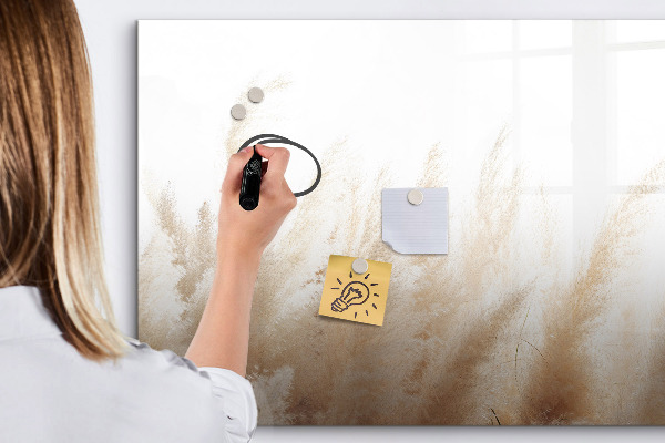 Pizarra magnética de pared con rotulador Tablero moderno para fotos y notas.