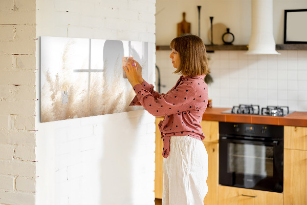 Pizarra magnética de pared con rotulador Tablero moderno para fotos y notas.