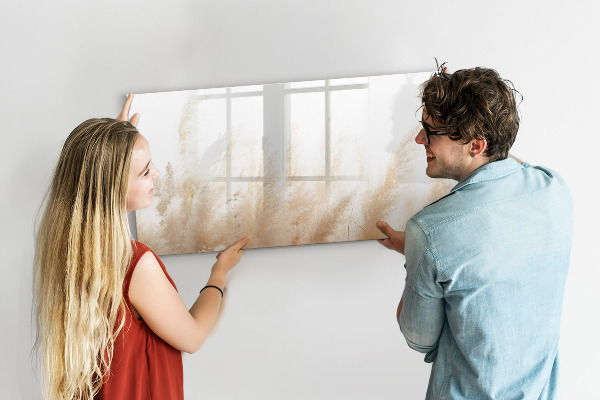 Pizarra magnética de pared con rotulador Tablero moderno para fotos y notas.