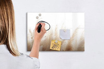 Pizarra magnética de pared con rotulador Tablero moderno para fotos y notas.