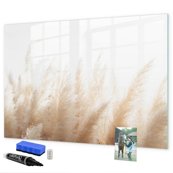 Pizarra magnética de pared con rotulador Tablero moderno para fotos y notas.