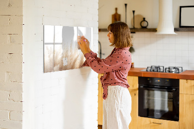 Pizarra magnética de pared con rotulador Tablero moderno para fotos y notas.