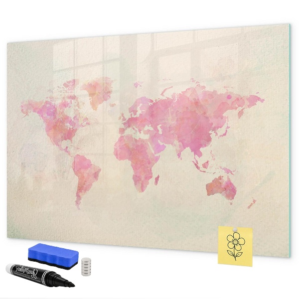 Pizarra magnética de pared con rotulador Un mapa de recuerdos con tus seres queridos y tu mascota.