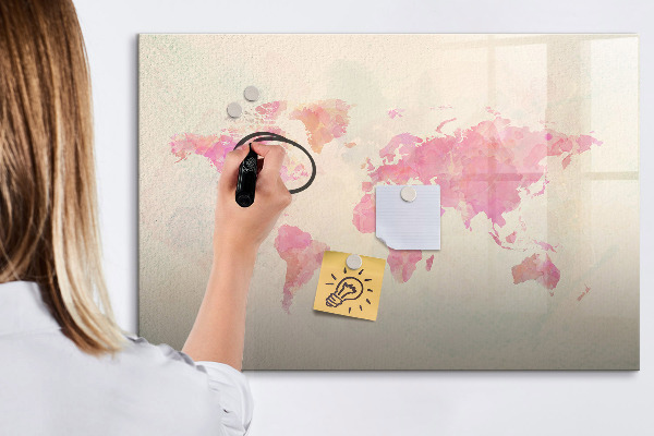 Pizarra magnética de pared con rotulador Un mapa de recuerdos con tus seres queridos y tu mascota.