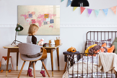 Pizarra magnética de pared con rotulador Un mapa de recuerdos con tus seres queridos y tu mascota.