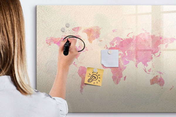 Pizarra magnética de pared con rotulador Un mapa de recuerdos con tus seres queridos y tu mascota.