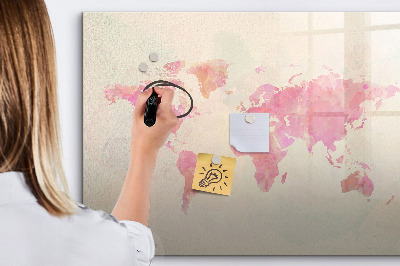 Pizarra magnética de pared con rotulador Un mapa de recuerdos con tus seres queridos y tu mascota.