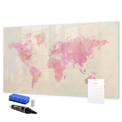 Pizarra magnética de pared con rotulador Un mapa de recuerdos con tus seres queridos y tu mascota.