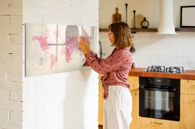 Pizarra magnética de pared con rotulador Un mapa de recuerdos con tus seres queridos y tu mascota.