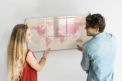 Pizarra magnética de pared con rotulador Un mapa de recuerdos con tus seres queridos y tu mascota.