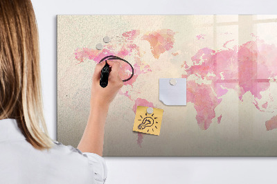 Pizarra magnética de pared con rotulador Un mapa de recuerdos con tus seres queridos y tu mascota.