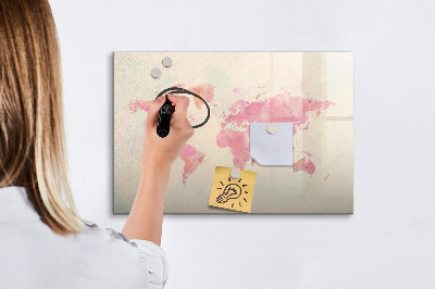 Pizarra magnética de pared con rotulador Un mapa de recuerdos con tus seres queridos y tu mascota.