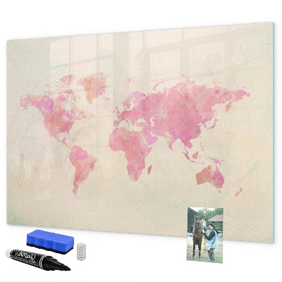 Pizarra magnética de pared con rotulador Un mapa de recuerdos con tus seres queridos y tu mascota.