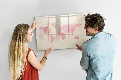 Pizarra magnética de pared con rotulador Un mapa de recuerdos con tus seres queridos y tu mascota.