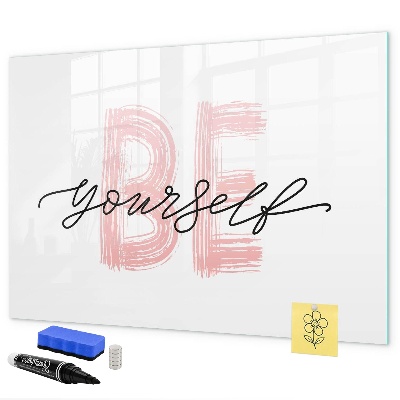 Pizarra magnética de pared con rotulador Un lugar inspirador para recuerdos y fotos.