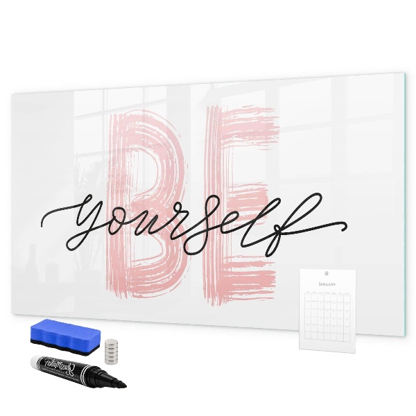 Pizarra magnética de pared con rotulador Un lugar inspirador para recuerdos y fotos.