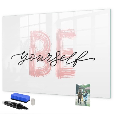 Pizarra magnética de pared con rotulador Un lugar inspirador para recuerdos y fotos.