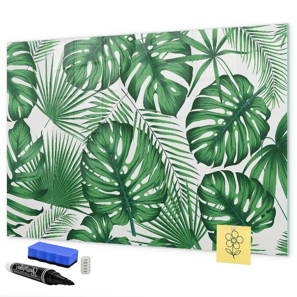 Pizarra magnética de pared con rotulador Tablero verde para fotos y notas.