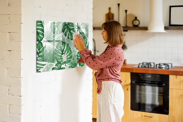 Pizarra magnética de pared con rotulador Tablero verde para fotos y notas.