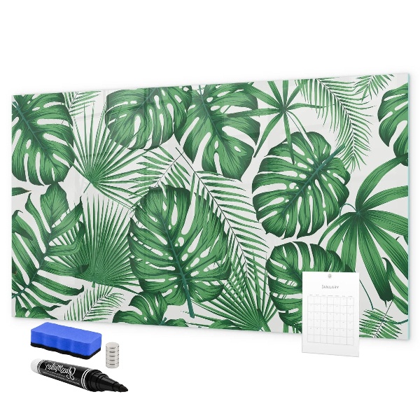 Pizarra magnética de pared con rotulador Tablero verde para fotos y notas.