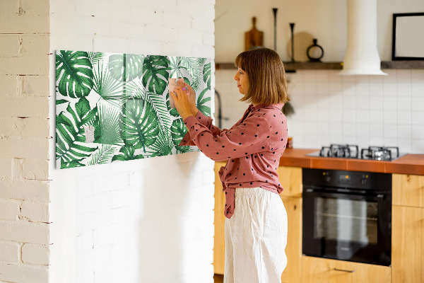 Pizarra magnética de pared con rotulador Tablero verde para fotos y notas.