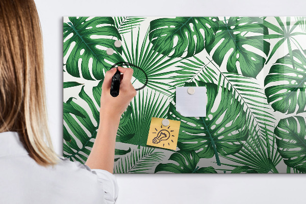 Pizarra magnética de pared con rotulador Tablero verde para fotos y notas.