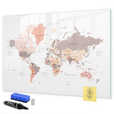 Pizarra magnética de pared con rotulador Un mapa de recuerdos con tus fotos favoritas