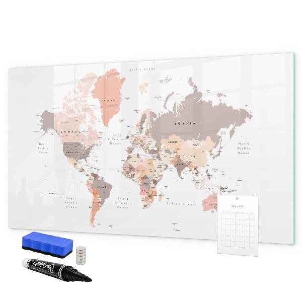 Pizarra magnética de pared con rotulador Un mapa de recuerdos con tus fotos favoritas