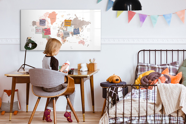 Pizarra magnética de pared con rotulador Un mapa de recuerdos con tus fotos favoritas