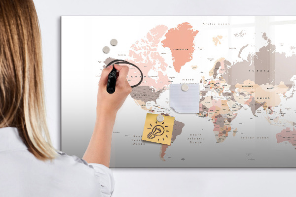 Pizarra magnética de pared con rotulador Un mapa de recuerdos con tus fotos favoritas