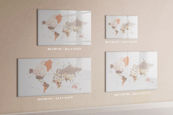 Pizarra magnética de pared con rotulador Un mapa de recuerdos con tus fotos favoritas