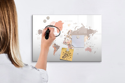 Pizarra magnética de pared con rotulador Un mapa de recuerdos con tus fotos favoritas
