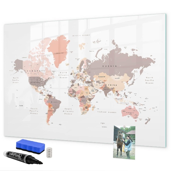 Pizarra magnética de pared con rotulador Un mapa de recuerdos con tus fotos favoritas