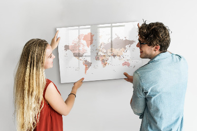 Pizarra magnética de pared con rotulador Un mapa de recuerdos con tus fotos favoritas