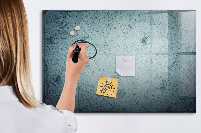 Pizarra borrable de cristal con imanes Un elegante tablero para notas y fotos.