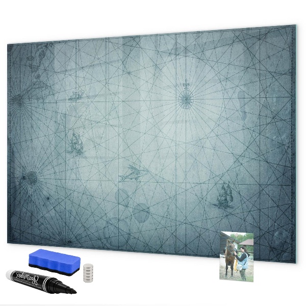 Pizarra borrable de cristal con imanes Un elegante tablero para notas y fotos.