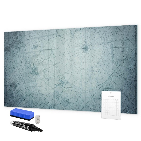 Pizarra borrable de cristal con imanes Un elegante tablero para notas y fotos.