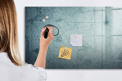 Pizarra borrable de cristal con imanes Un elegante tablero para notas y fotos.