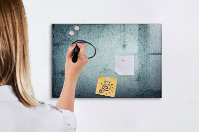 Pizarra borrable de cristal con imanes Un elegante tablero para notas y fotos.