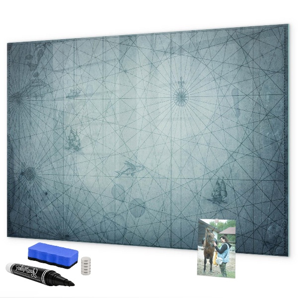 Pizarra borrable de cristal con imanes Un elegante tablero para notas y fotos.