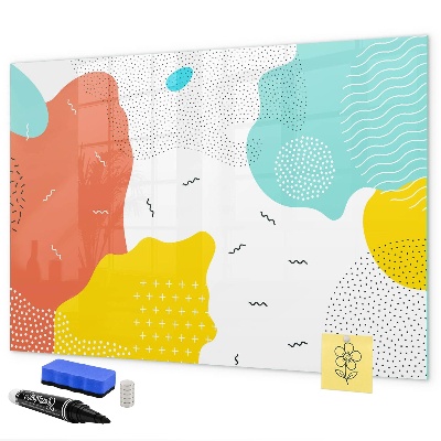 Pizarra magnética de pared con rotulador Tablero creativo para fotos y notas