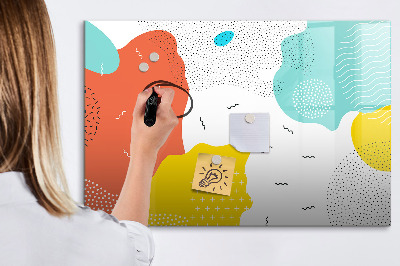 Pizarra magnética de pared con rotulador Tablero creativo para fotos y notas