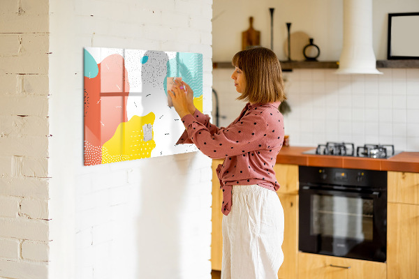 Pizarra magnética de pared con rotulador Tablero creativo para fotos y notas