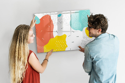 Pizarra magnética de pared con rotulador Tablero creativo para fotos y notas