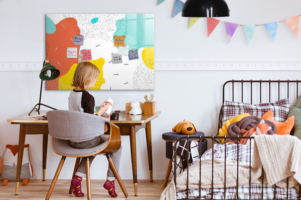 Pizarra magnética de pared con rotulador Tablero creativo para fotos y notas