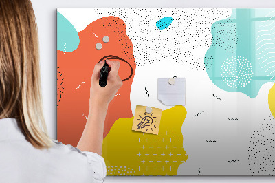 Pizarra magnética de pared con rotulador Tablero creativo para fotos y notas