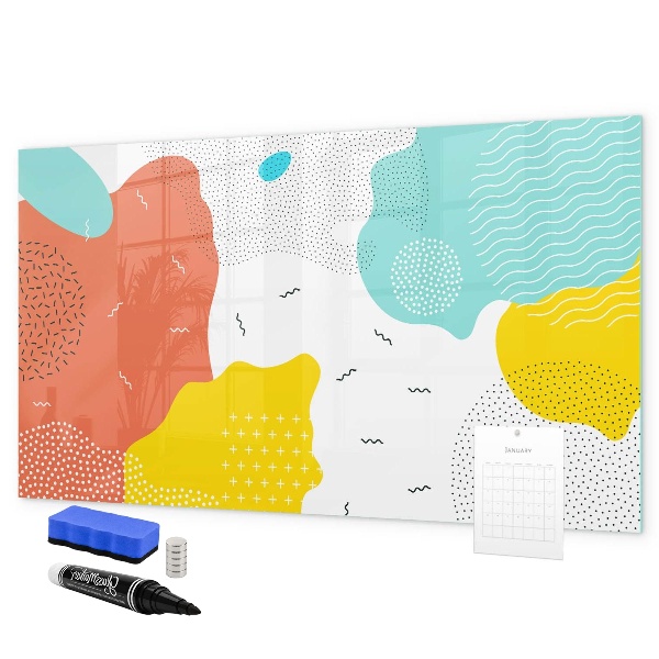 Pizarra magnética de pared con rotulador Tablero creativo para fotos y notas