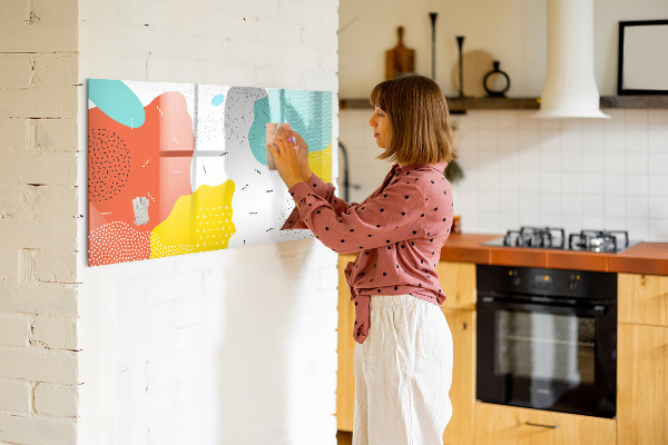 Pizarra magnética de pared con rotulador Tablero creativo para fotos y notas