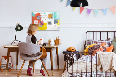 Pizarra magnética de pared con rotulador Tablero creativo para fotos y notas