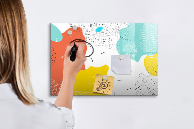 Pizarra magnética de pared con rotulador Tablero creativo para fotos y notas